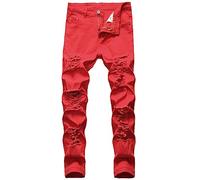 Generico Pantaloni Corti da Lavoro Uomo Alta visibilità Pantaloncini Sauna Dimagranti Uomo Pantaloni Lino Uomo Estivi Pantaloni Uomo Slim Fit Primavera Jeans Strappati Uomo Slim Fit