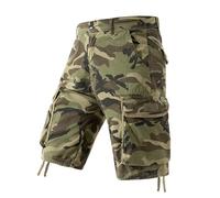 Generico Pantaloni Corti Uomo Estivi,Pantaloncini da con Tasche Lavate Ed Europee Larghi E Comodi A Gamba Dritta A Cinque Quarti