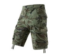 Generico Pantaloni Corti Uomo Estivi,Pantaloncini da con Tasche Lavate Ed Europee Larghi E Comodi A Gamba Dritta A Cinque Quarti
