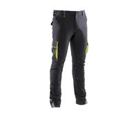 Generico Pantaloni da Lavoro in Tessuto bielastico 4 Way Stretch con Elastico ai Fianchi (IT, Testo, M, Regular, Regular, Grigio)