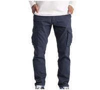 Genérico Pantaloni da lavoro Uomo con Elastan, Pantaloni Cargo Uomo Elastico Cotone - Poliestere - Elastan, Pantaloni della tuta da uomo, M - 4XL, 01 Marina, M