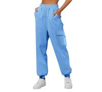 Generico Pantaloni da Tuta Donna Sportivi Larghi Pantaloni da Jogging Harem Leggeri Pantalone della Tuta Traspirante Pantalone con Tasche E Coulisse Comodi Fitness Pants Lunghi per Jogger Sport