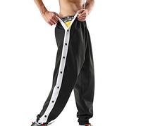 Generico Pantaloni da uomo con apertura laterale, comodi pantaloni da jogging Baggy con elastico in vita, fisioterapia
