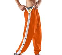 Generico Pantaloni da uomo con apertura laterale, comodi pantaloni da jogging Baggy con elastico in vita, fisioterapia