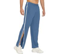 Generico Pantaloni da uomo con apertura laterale, comodi pantaloni da jogging Baggy con elastico in vita, fisioterapia