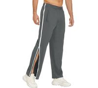 Generico Pantaloni da uomo con apertura laterale, comodi pantaloni da jogging Baggy con elastico in vita, fisioterapia