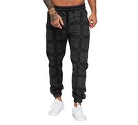 Generico Pantaloni da Uomo in Lino Casual Leggeri Elastici in Vita Estiva da Spiaggia Pantaloni Larghi Casual Estivi Tinta Unita Pantaloni Casual Uomo Slim Fit