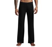 Generico Pantaloni da Uomo, Pantalone Uomo Casual, Pantaloni da Uomo Leggeri Traspiranti Morbidi Comodi Elasticizzati per Lo Yoga con Coulisse in Vita Polsini Elastici da Indossare in Casa