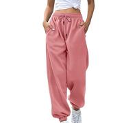 Generico Pantaloni della Tuta a Vita Alta da Donna, Larghi da Jogging con Tasche, Sportivi Invernali Autunnali da per l'allenamento Pantaloni Cotone Donna Estivi Scalza I Granuli