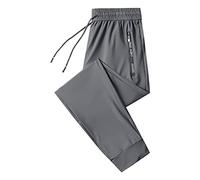 Generico Pantaloni della Tuta da Uomo in Seta di Ghiaccio, Pantaloni Sportivi Pantaloni da Running Jogger Elasticizzati con Coulisse per L'Estate Pantaloni da Uomo in Tuta di Seta Ghiaccio