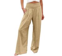 Generico Pantaloni Estivi Donna, Leggins Push up, Pantaloni Donna Estivi Leggeri - Classici Comodi Taglie Forti per Uso Quotidiano Cittadino