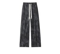 Generico Pantaloni Jogging Uomo,Pantaloni da Jogging Casual con Motivo Tie-Dye su Base Bianca E Orlo Tagliato Pantaloni della Tuta Moderni A Gamba Dritta per Un Comodo Utilizzo Quotidiano