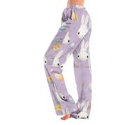 Generico Pantaloni Larghi Donna Pasquali Morbidi E Versatili con vestibilità Ampia E Rilassata Pantaloni Casual Comodi per Tutti I Giorni E Le Celebrazioni Pasquali