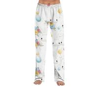 Generico Pantaloni Larghi Donna Pasquali Morbidi E Versatili con vestibilità Ampia E Rilassata Pantaloni Casual Comodi per Tutti I Giorni E Le Celebrazioni Pasquali