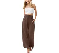 Generico Pantaloni Lunghi Casual per Ragazze,Pantaloni da Bambina a Gamba Larga con Tasche Il Tempo Libero Leggeri vestibilità 2025 di Base Adolescenti dai 9 ai 16 Anni