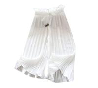 Generico Pantaloni Palazzo Ragazze,Pantaloni Baggy Ragazze Leggeri Pantalone Elastici in Vita Denim per Adolescenti Fashion Bambina Casual da Scuola Ragazza