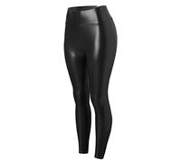 Generico Pantaloni Pelle Neri Donna Curvy Leggins Sportivi Donna Push Up Slim Fit Elasticizzati Pantaloni Yoga Palestra Pantalone Nero Aderente Elegante per l'autunno e l'inverno