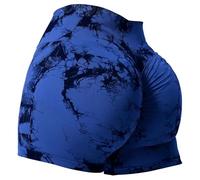 Generico Pantaloni sportivi corti Pantaloncini da palestra da donna a V Cross, Scrunch Butt High Waist Leggings per l'estate, lo yoga, il fitness