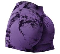 Generico Pantaloni sportivi corti Pantaloncini da palestra da donna a V Cross, Scrunch Butt High Waist Leggings per l'estate, lo yoga, il fitness