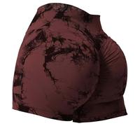 Generico Pantaloni sportivi corti Pantaloncini da palestra da donna a V Cross, Scrunch Butt High Waist Leggings per l'estate, lo yoga, il fitness