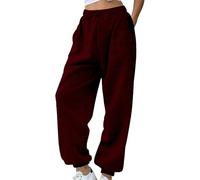 Generico Pantaloni Sportivi Donna in Cotone Tuta Vita Alta da Comodi Casual con Tasche e Coulisse Regolabile Dritti per Jogging Fitness Sport Pantaloni Palestra Donna Estivi Scalza I Granuli