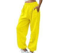 Generico Pantaloni Sportivi Donna in Cotone Tuta Vita Alta da Comodi Casual con Tasche e Coulisse Regolabile Dritti per Jogging Fitness Pantaloni Tuta Leggeri Donna Scalza I Granuli