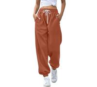 Generico Pantaloni Sportivi Donna in Cotone Tuta Vita Alta da Comodi Casual con Tasche e Coulisse Regolabile Dritti per Jogging Fitness Sport Pantaloni da Trekking Donna Estivi Scalza I Granuli