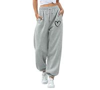 Generico Pantaloni Sportivi Donna in Cotone Tuta Vita Alta da Comodi Casual con Tasche e Coulisse Regolabile Dritti per Jogging Fitness Pantaloni Jogging Donna Scalza I Granuli