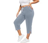 Generico Pantaloni Tuta Donna Cotone, Pantalone Donna Comodo,Casual Elastici e Morbidi con Tasche per Yoga Esercizio Fisico Comodi Pantalonis Trousers Joggers Trekking