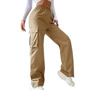 Generico Pantaloni Tuta Donna, Pantalone Donna Comodo,Casual a Gamba Larga con Taglio e Stile Rilassato per Un Moderno e Comodo Pantalonis Trousers Joggers Trekking