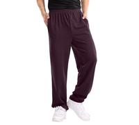 Genérico Pantaloni Tuta Uomo Tessuto Leggero Pantaloni Sport Corsa Asciugatura Rapida Pants Fitness Palestra Gym Atletica Taglia Grande, Rosso Vino 01, 6XL