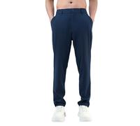 Generico Pantaloni Uomo Casual Tascabili Lavoro Moderno Comodi Elastici in Vita con Design Patchwork Diviso per Stile Urbano (Navy, L)