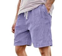 Generico Pantaloni Uomo Corti Estivi,Pantaloncini Casual Uomo Estivo in Velluto A Coste Vintage Larghi Pantaloncini Elastico in Vita Coulisse Tinta Unita Comodo vestibilità Ampia Shorts con Tasche