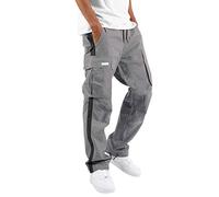 Generico Pantaloni Uomo Slim Fit Primaverili Comodi MTB Enduro Estivi Pantaloncini Cargo Militari Blu Bianchi Equitazione