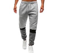 Generico Pantaloni Uomo Sportivi Larghi Elastici Affusolati per Trekking Allenamento Traspiranti Casual Comodi e Versatili (Light Gray, XXL)