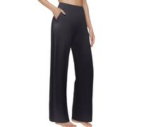 Generico Pantaloni Yoga Donna Gamba Larga Tasche Alta Vita Elastici Casual Sportivi Morbidi e Comodi(GY2, M)