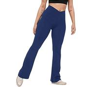 Generico Pantaloni Yoga Donna, Leggings Donna Fitness Push Up Pilates Controllo della Pancia Pantaloni Sportivi Sport Pantaloni Leggings Svasati Morbida Pants a Campana Casual Allenamento