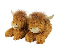 Genérico Pantofole a mucca delle Alte Terre, pantofole con mucca scozzese, pantofole antiscivolo con animali dei cartoni animati, pantofole calde invernali in peluche, per donne e uomini