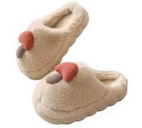 Generico Pantofole Antiscivolo Donna,Slippers For Women&Men Memory Foam Retro Soft Plush Warm Slip On Christmas Slippers Cute Checkered Cozy Indoor Outdoor Slippers (Beige 39)