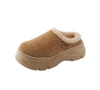 Generico Pantofole comode con Suola Spessa per Un Caldo utilizzo in casa e all'aperto, Foderate in Pile, comode e comode per Rilassarsi in casa e sentirsi a Proprio Agio. (Khaki, 40)