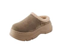 Generico Pantofole comode con Suola Spessa per Un Caldo utilizzo in casa e all'aperto, Foderate in Pile, comode e comode per Rilassarsi in casa e sentirsi a Proprio Agio. (Brown, 37)