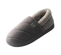 Generico Pantofole Coppie Uomo Invernali Peluche Calde Morbide Memory Foam Slip-On Punta Rotonda Scarpe da Casa Flat Tinta Unita Antiscivolo Suola Gomma Interno Esterno Lavabili Sportive Warm Comode