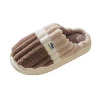 Generico Pantofole Coppie Uomo Invernali Peluche Furry Calde Morbide Slip-On Open Toe Scarpe da Casa Flat Prova Paga Dopo Warm Antiscivolo