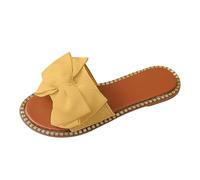 Generico Pantofole da Donna con Plateau, con Fiocco e Punta Aperta, Antiscivolo, per Spiaggia, Vacanze, Uso Quotidiano