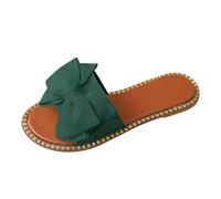 Generico Pantofole da Donna con Plateau, con Fiocco e Punta Aperta, Antiscivolo, per Spiaggia, Vacanze, Uso Quotidiano