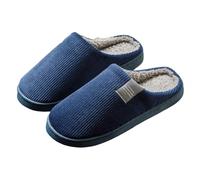 Generico Pantofole Da Donna - Invernali Uomo Donna Slippers Memory Foam Leggere Morbide Antiscivolo Casa Calde Ciabatte Autunno e Inverno Comode Peluche Silenziose Pantofole 37-45, Blu navy