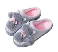 Generico Pantofole Da Donna Inverno Pantofole Morbide Afron-Toed Signore Scarpe In Cotone Domestico Antiscivolo Slippers Piatte Da Interno Antiscivolo Divertenti Eleganti Ciabatte