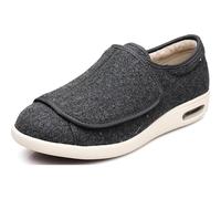 Generico Pantofole Diabetiche Edema Scarpe Gonfiabili Scarpe da Passeggio Pollice Valgo Calzature Pantofole Gonfie Edema Pantofole da Casa per Uomo Donna Scarpe Salutari(Gray,53 EU)