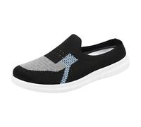 Generico Pantofole Mezza Stampa per Primavera Traspiranti Fly Woven Casual con Gola Bassa Comode per Madri e Lazy Perfette per la Casa e il Relax(Blue, 38)