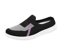 Generico Pantofole Mezza Stampa per Primavera Traspiranti Fly Woven Casual con Gola Bassa Comode per Madri e Lazy Perfette per la Casa e il Relax(Purple, 38)